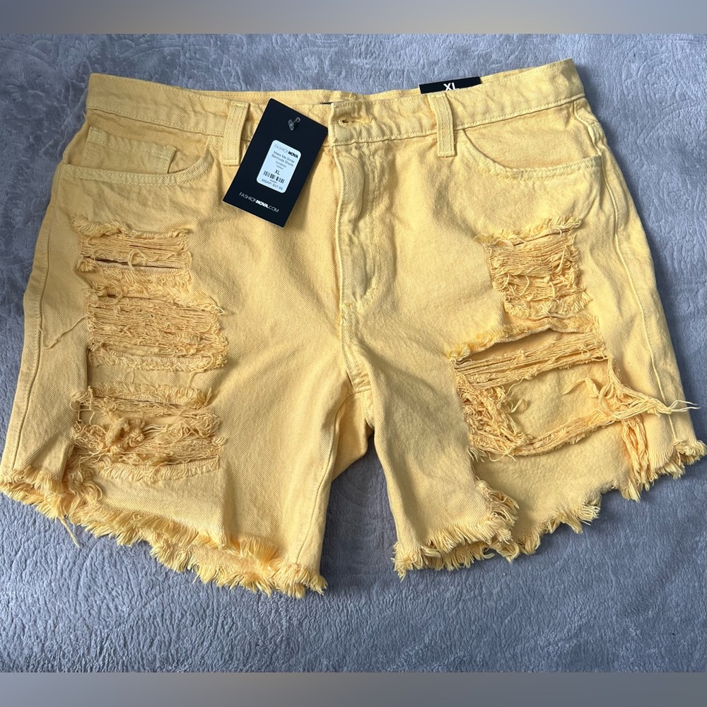 FashionNova Yellow Shorts